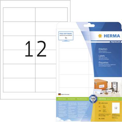 HERMA Etikett PREMIUM 5056 97x42,3mm weiß 300 St./Pack. - Artikel: 129046300-0