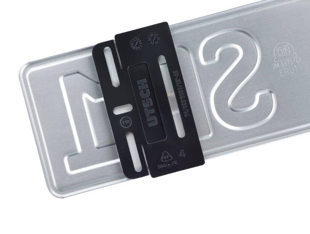 UTSCH Simple-Fix rahmenloser Kennzeichenhalter neue Generation schwarz-3