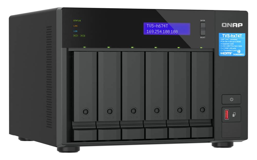 QNAP TVS-H674T - NAS-Server - 6 Schächte - SATA 6Gb/s-2