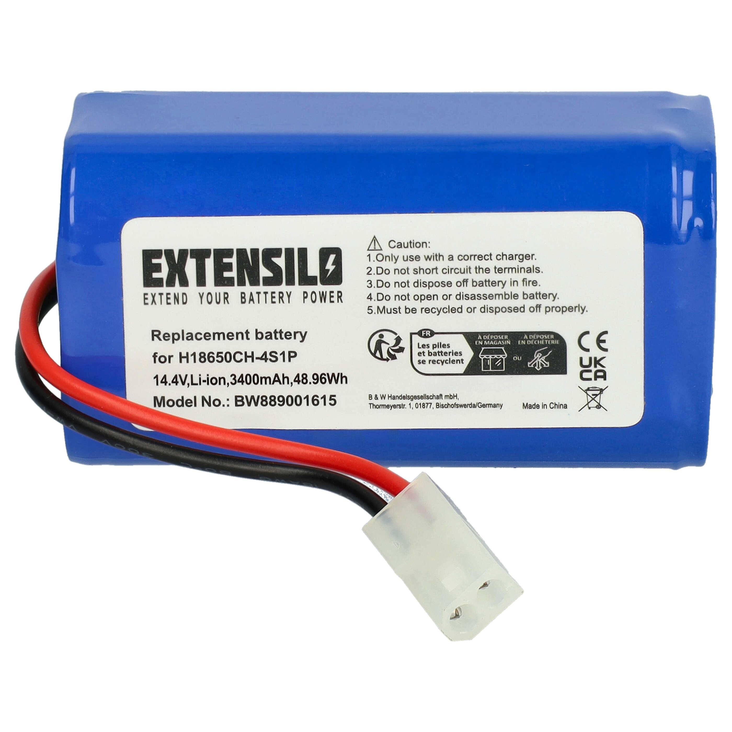 EXTENSILO Akku kompatibel mit Neatsvor X500 Saugroboter (3400 mAh, 14,4 V, Li-Ion)-0