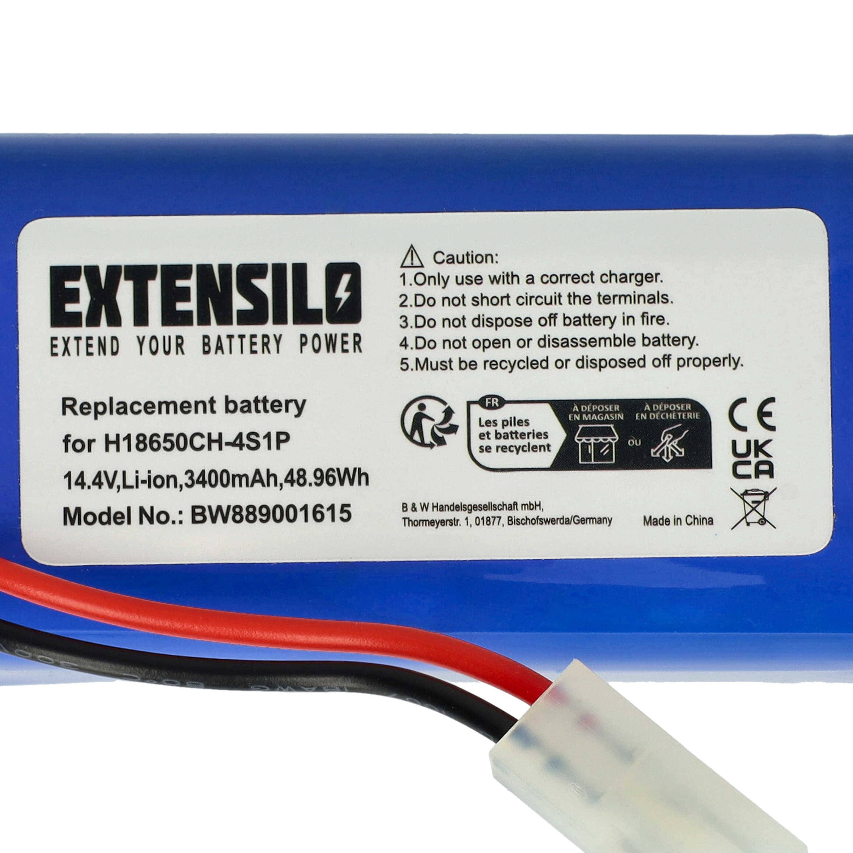 EXTENSILO Akku kompatibel mit Neatsvor X500 Saugroboter (3400 mAh, 14,4 V, Li-Ion)-4
