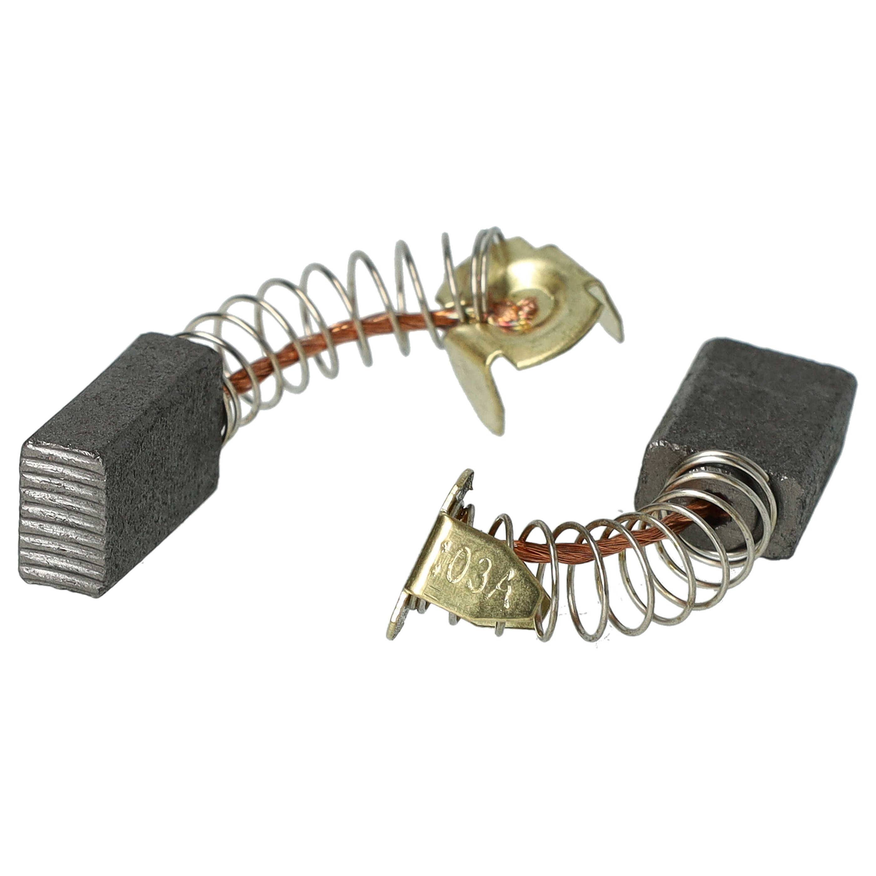 vhbw 2x Kohlebürste 6 x 10 x 16 mm kompatibel mit Makita GA 5000 | LS 0810, 9741, 9207SPC, S0810 Scooter + Feder-1