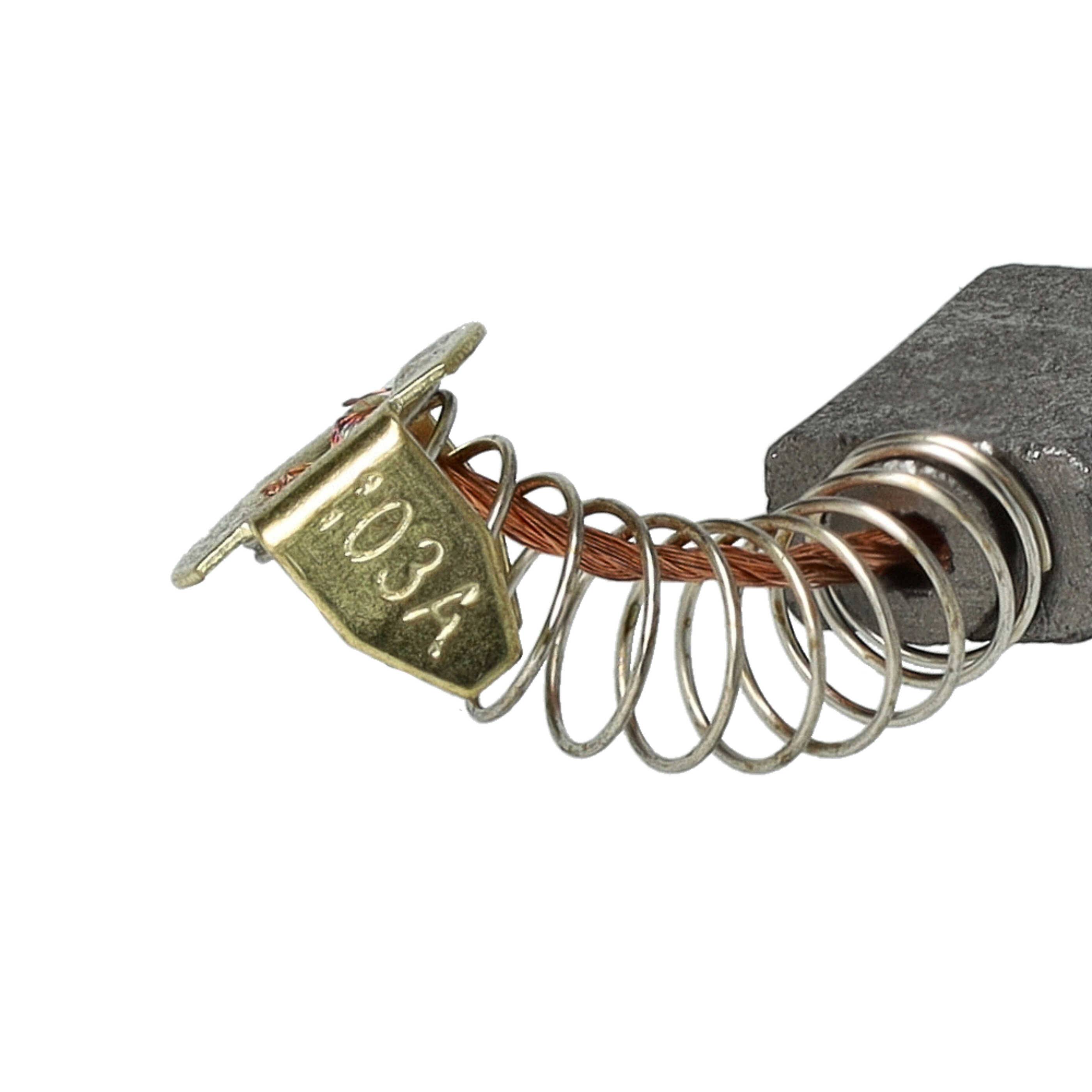 vhbw 2x Kohlebürste 6 x 10 x 16 mm kompatibel mit Makita GA 5000 | LS 0810, 9741, 9207SPC, S0810 Scooter + Feder-3