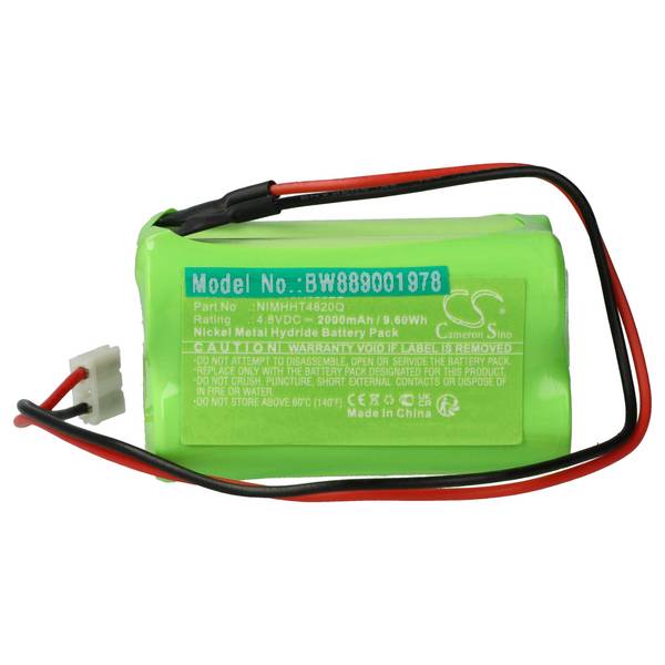 vhbw Akku Ersatz für ABM NIMHHT4820Q | für Fluchtweg Notfallbeleuchtung (2000 mAh, 4,8 V, NiMH)