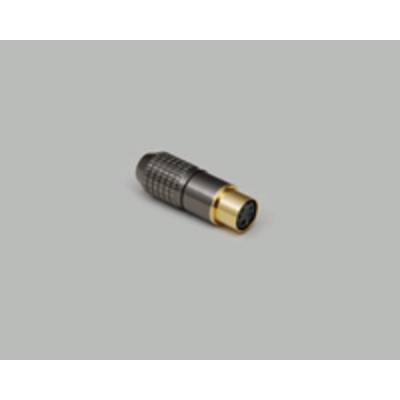 BKL Electronic 0204023 Miniatur-DIN-Rundsteckverbinder Buchse, gerade Polzahl: 4  Schwarz 1 St. 