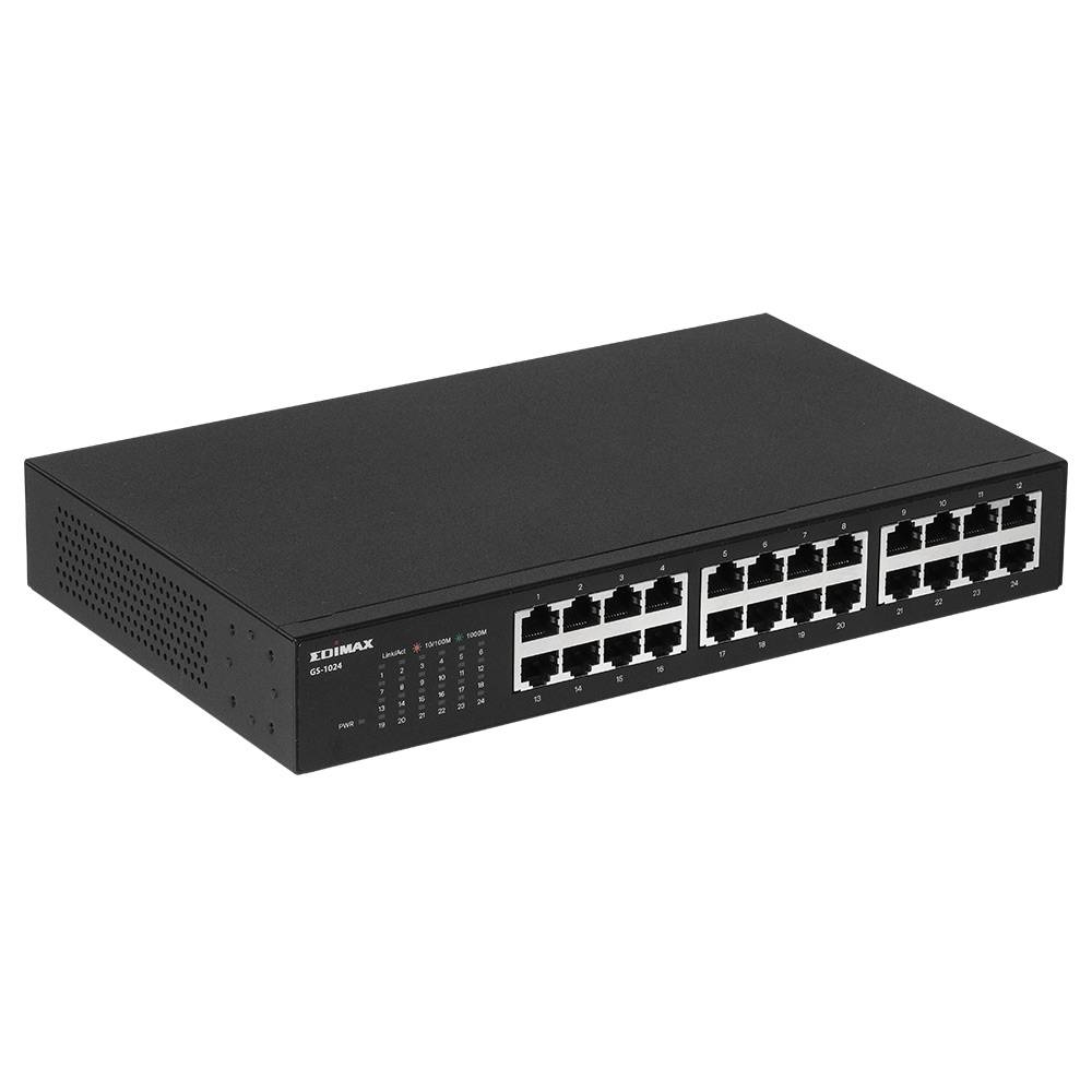Edimax GS-1024 - Gigabit Ethernet (10/100/1000) - Rack-Einbau - Wandmontage - 24-1