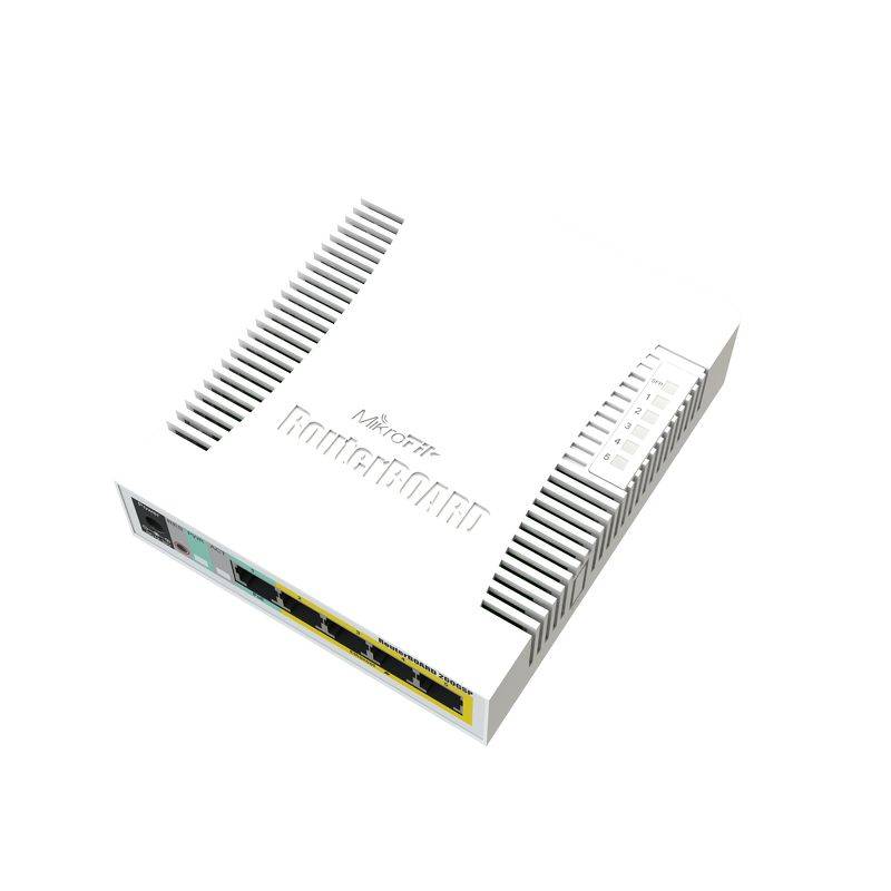 MikroTik RouterBOARD RB260GSP - Switch - managed - 5 x 10/100/1000 (4 PoE) - + 1-1