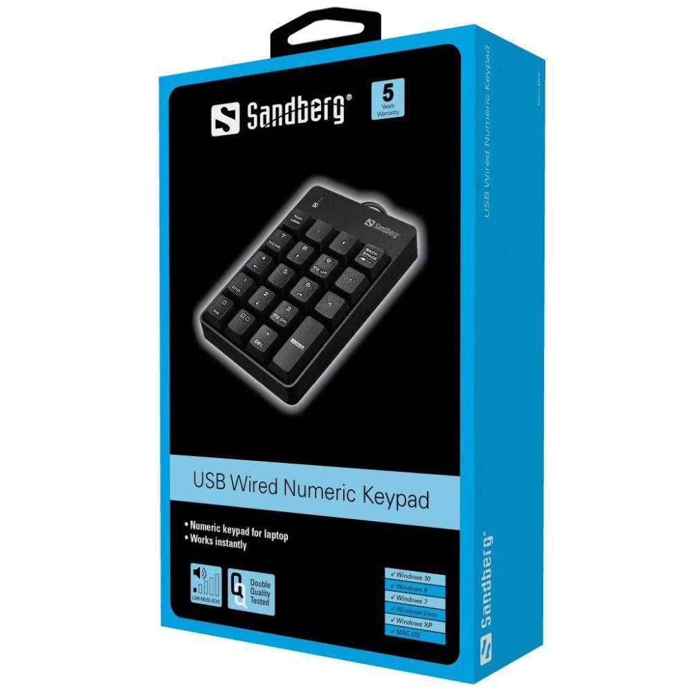 SANDBERG USB Wired Numeric Keypad Eingabe / Ausgabe Mäuse & Tastaturen Nummernblock und Touchpads-1