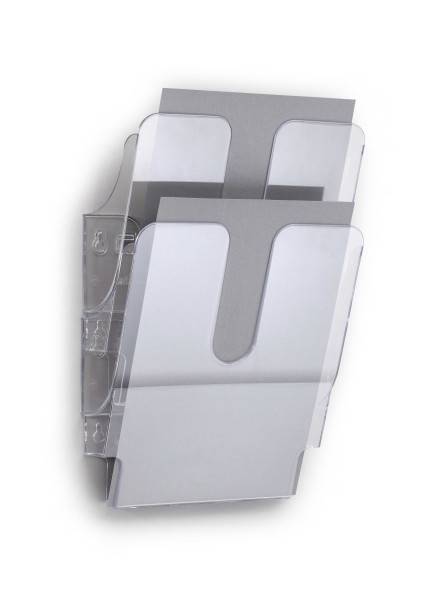 DURABLE Wand-Prospekthalter "FLEXIPLUS 2", A4, 2 Fächer (9008400)-2