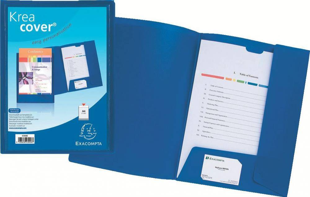 EXACOMPTA Präsentationsmappe Kreacover, PP, A4, sortiert (87020078)-2