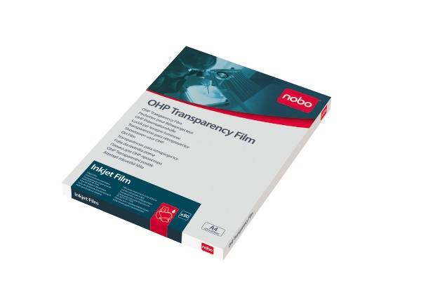 nobo Inkjet-Folie, DIN A4, transparent, PP, 120 my-2