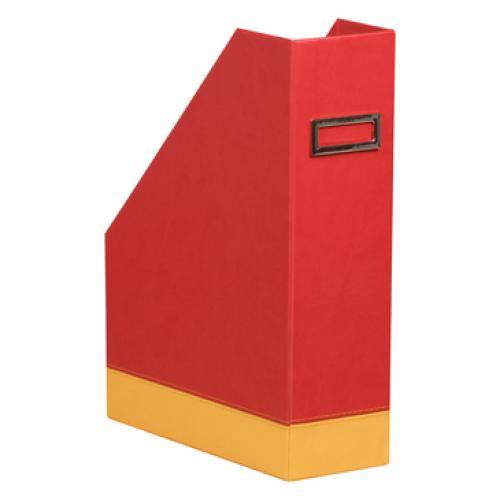 RHODIA Stehsammler, aus Kunstleder, DIN A4, mohnrot (8017197)-1