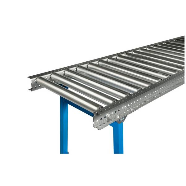 BLUME Schwerlast-Rollenbahn, Stahlrohrrollen, LxB 2.000 x 400 mm