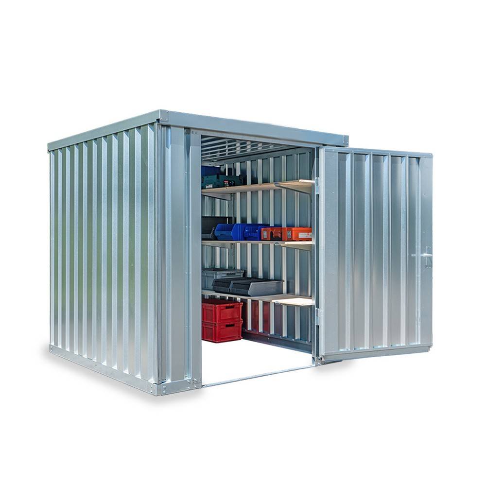 FLADAFI® Materialcontainer Einzelmodul, verzinkt, HxBxT 2.150 x 2.100-0