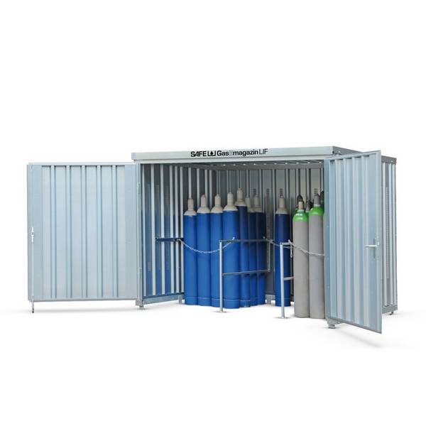 SAFE Gasflaschen-Lagercontainer ohne Bodenrahmen, HxBxT 2.250 x 3.005