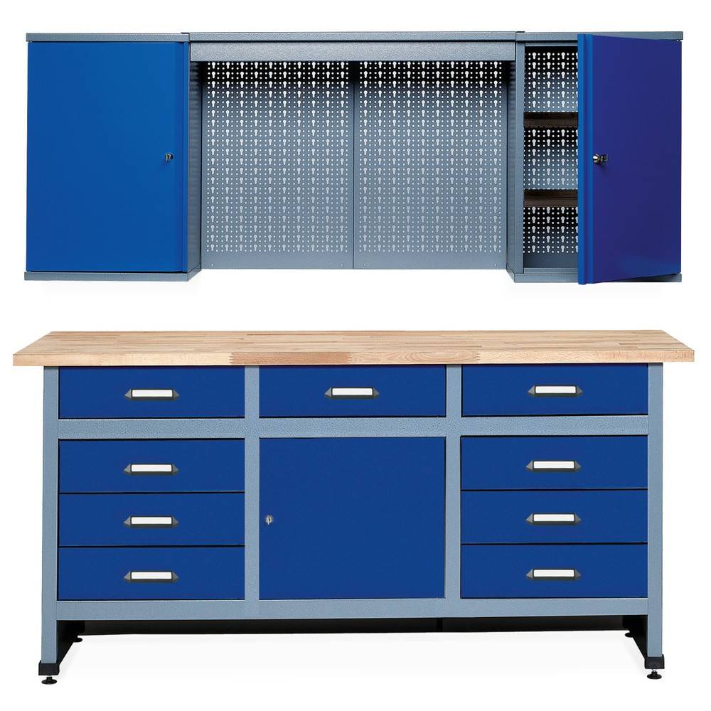 Werkstatt-Set Deister 2-teilig, Hängeschrank + Werkbank, Breite 1.700-0