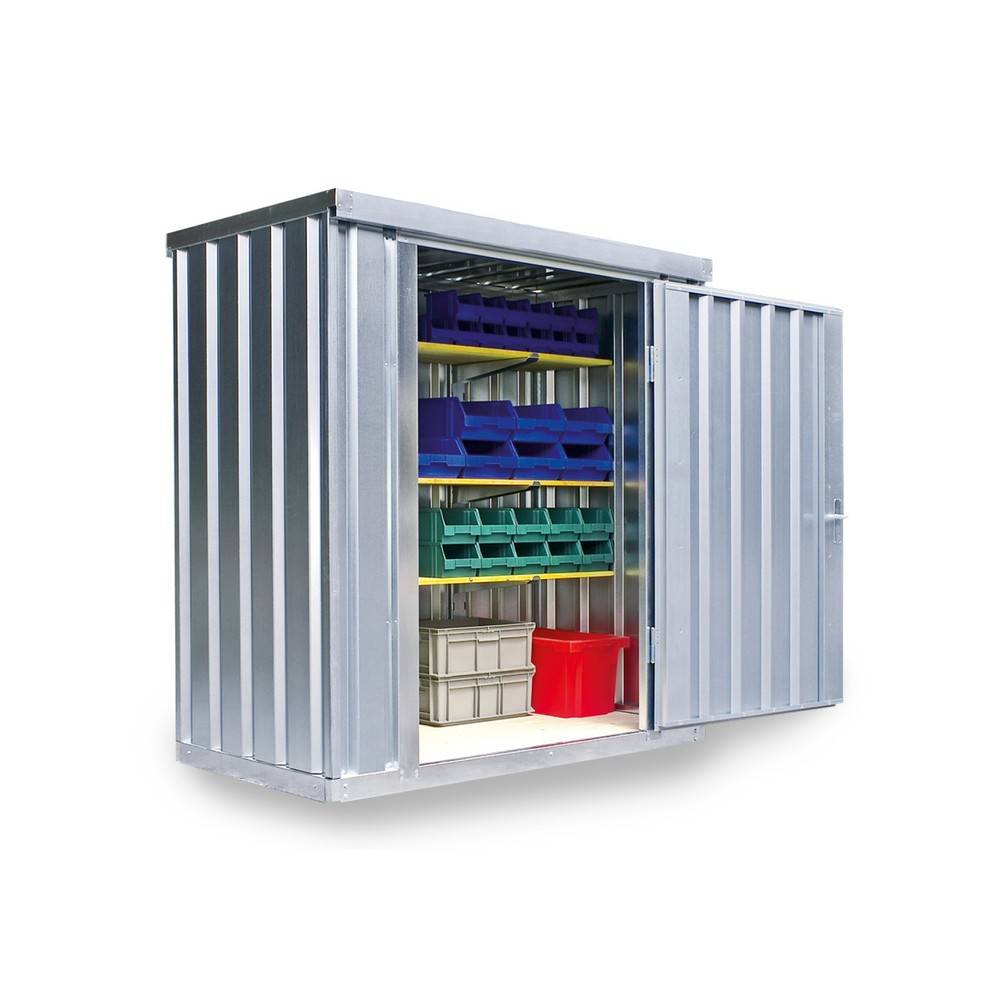 FLADAFI® Materialcontainer Einzelmodul, verzinkt, HxBxT 2.150 x 2.100