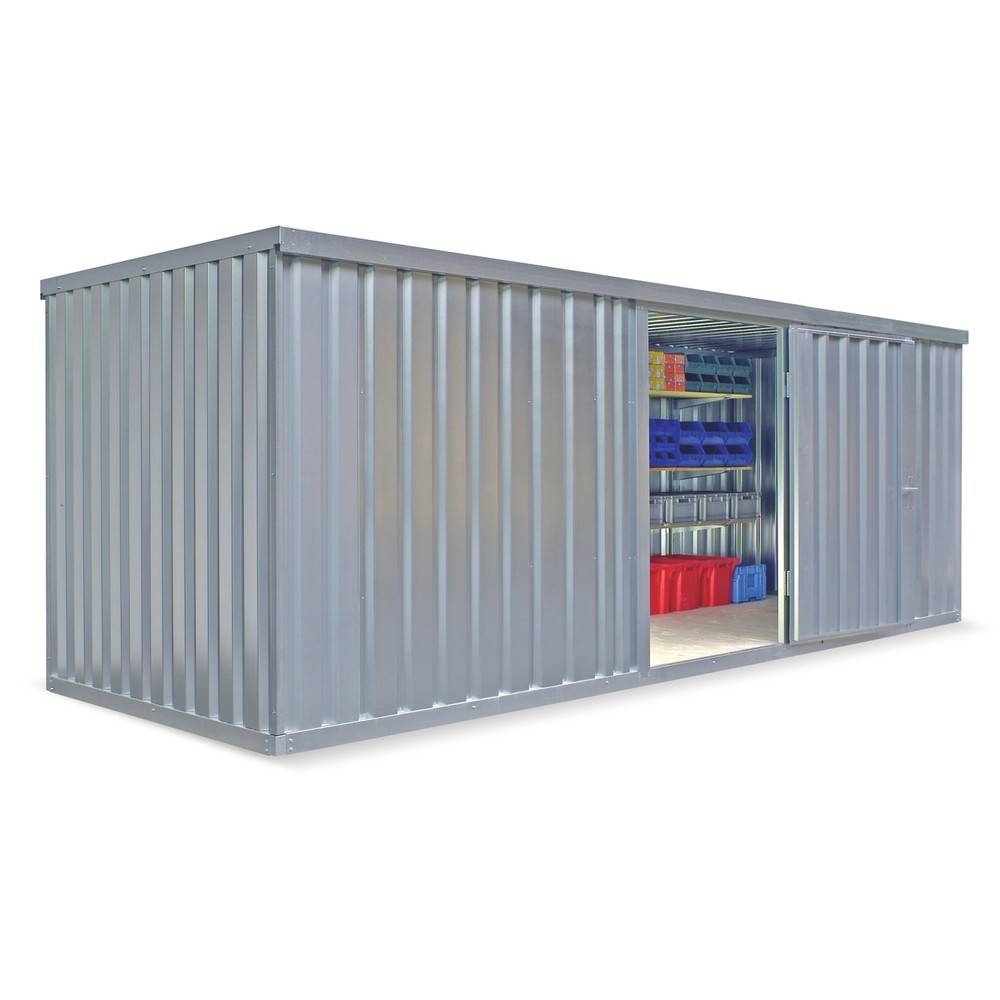FLADAFI® Materialcontainer Einzelmodul, verzinkt, HxBxT 2.150 x 4.050