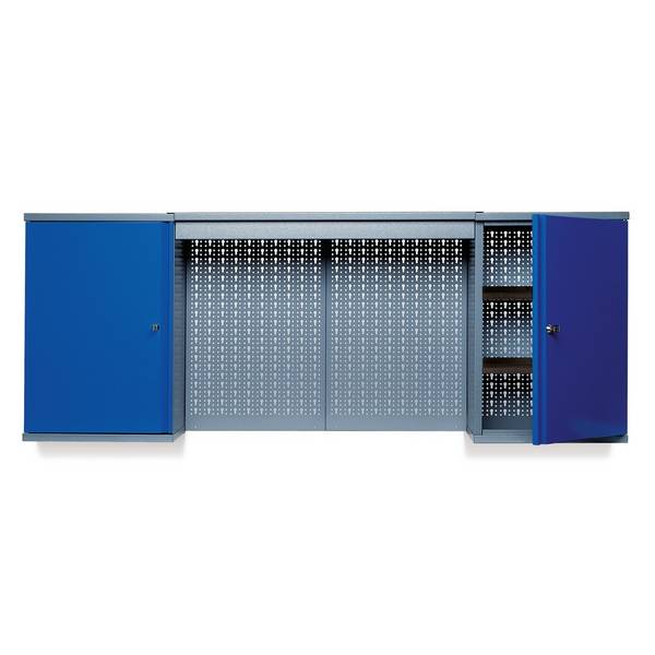 Hängeschrank mit 4 Einlegeböden + 4 Lochrückwänden +  Lichtblende