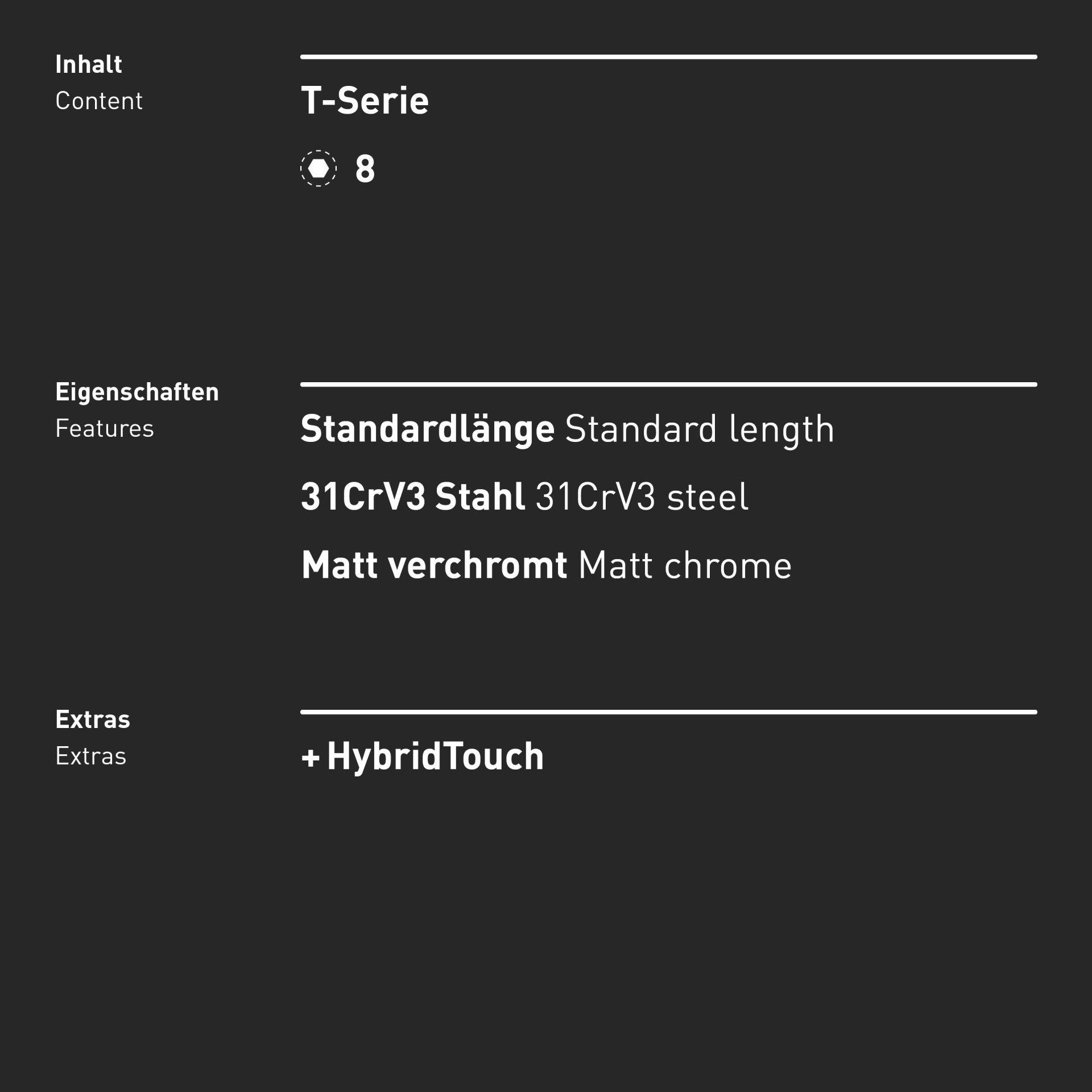 NBUS® Steckschlüssel-Schraubendreher T-Griff mit HybridTouch - Schlüsselweite (metrisch) 8 mm-3