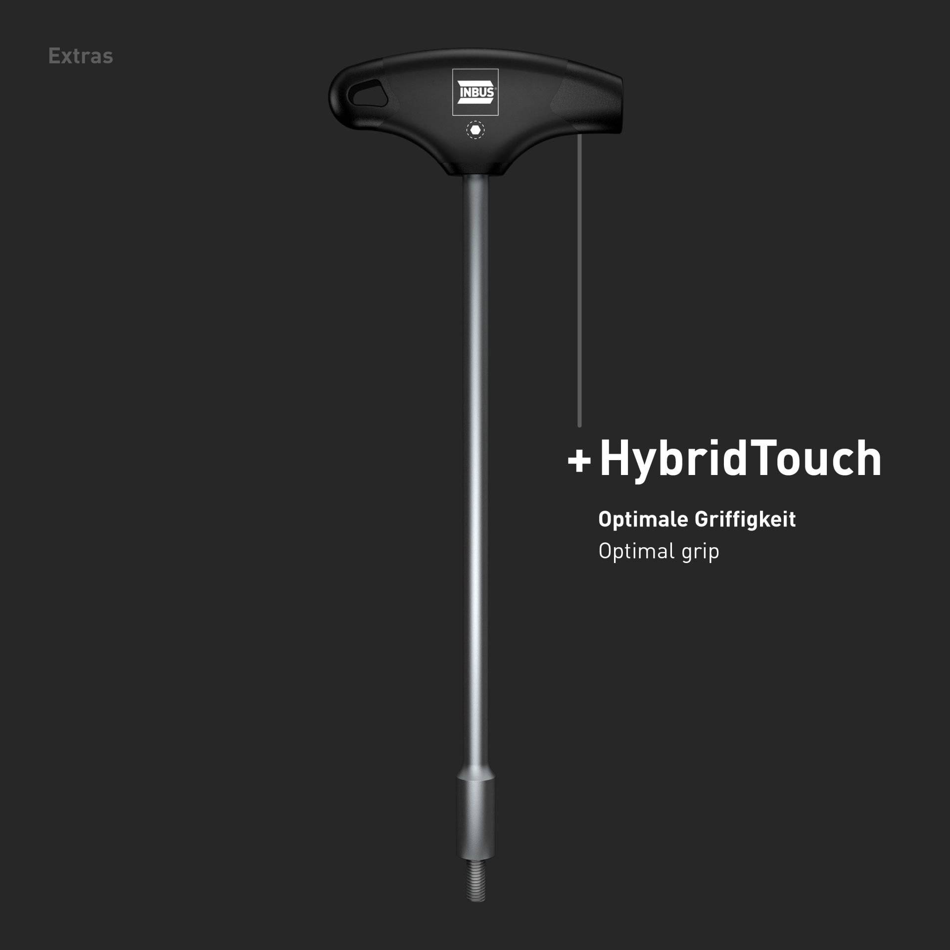 NBUS® Steckschlüssel-Schraubendreher T-Griff mit HybridTouch - Schlüsselweite (metrisch) 10 mm-2