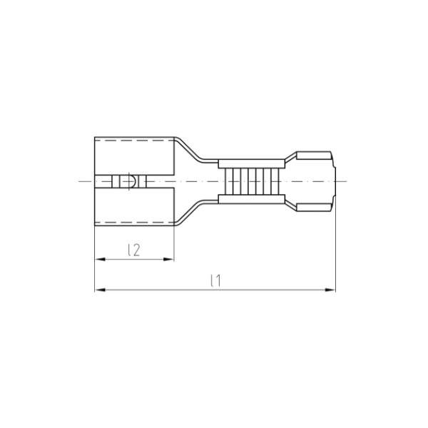 RSQT-7670-F6,3 Flachsteckerhülse mit Rastzunge-1