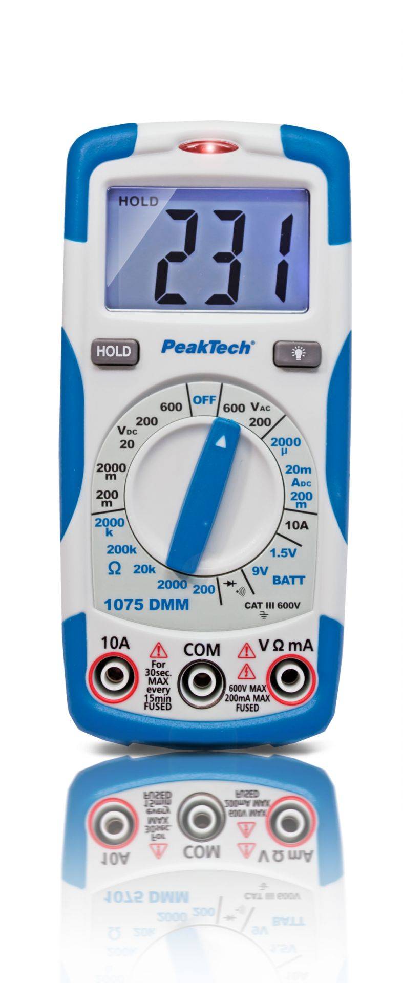 PeakTech P 1075 – Digitalmultimeter ~ 2.000 Counts ~ 600V AC/DC ~ 10A DC ~ mit NCV-0