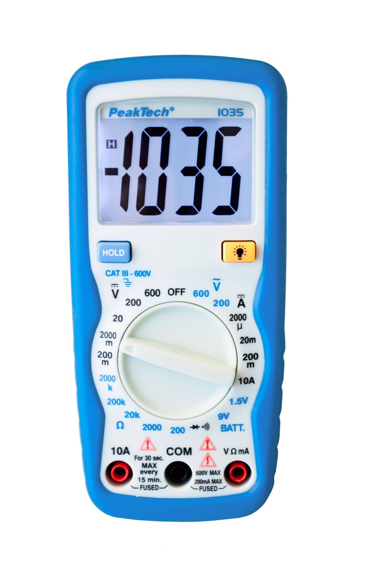 PeakTech P 1035 – Digitalmultimeter ~ 2.000 Counts ~ 600V AC/DC ~ 10A DC-1