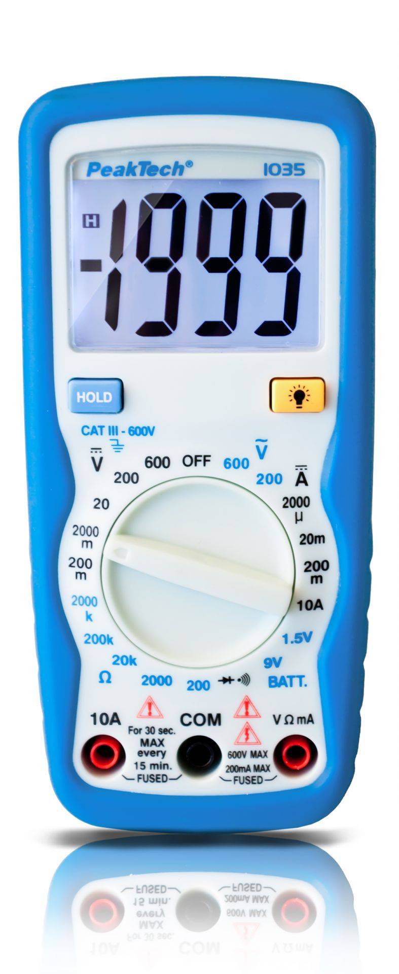PeakTech P 1035 – Digitalmultimeter ~ 2.000 Counts ~ 600V AC/DC ~ 10A DC-3