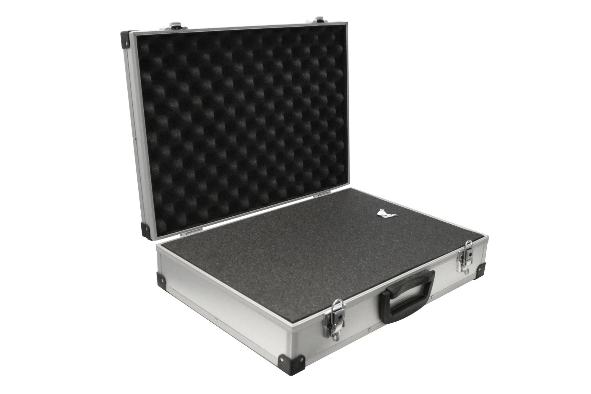 PeakTech P 7270 – Aluminium Tragekoffer mit Würfelschaum ~ 500 x 350 x 120 mm ~ Farbe: Silber-0