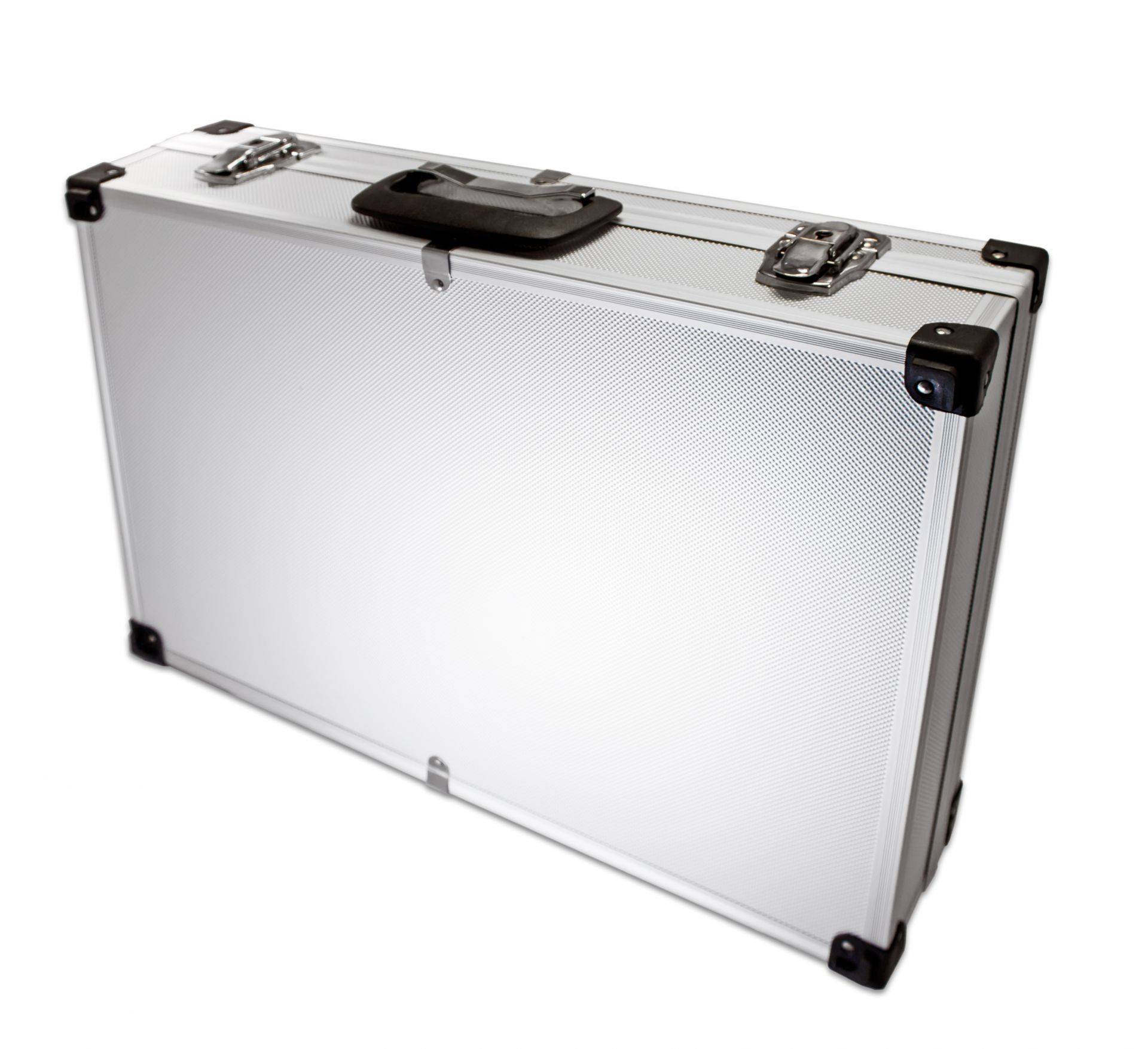 PeakTech P 7270 – Aluminium Tragekoffer mit Würfelschaum ~ 500 x 350 x 120 mm ~ Farbe: Silber-1