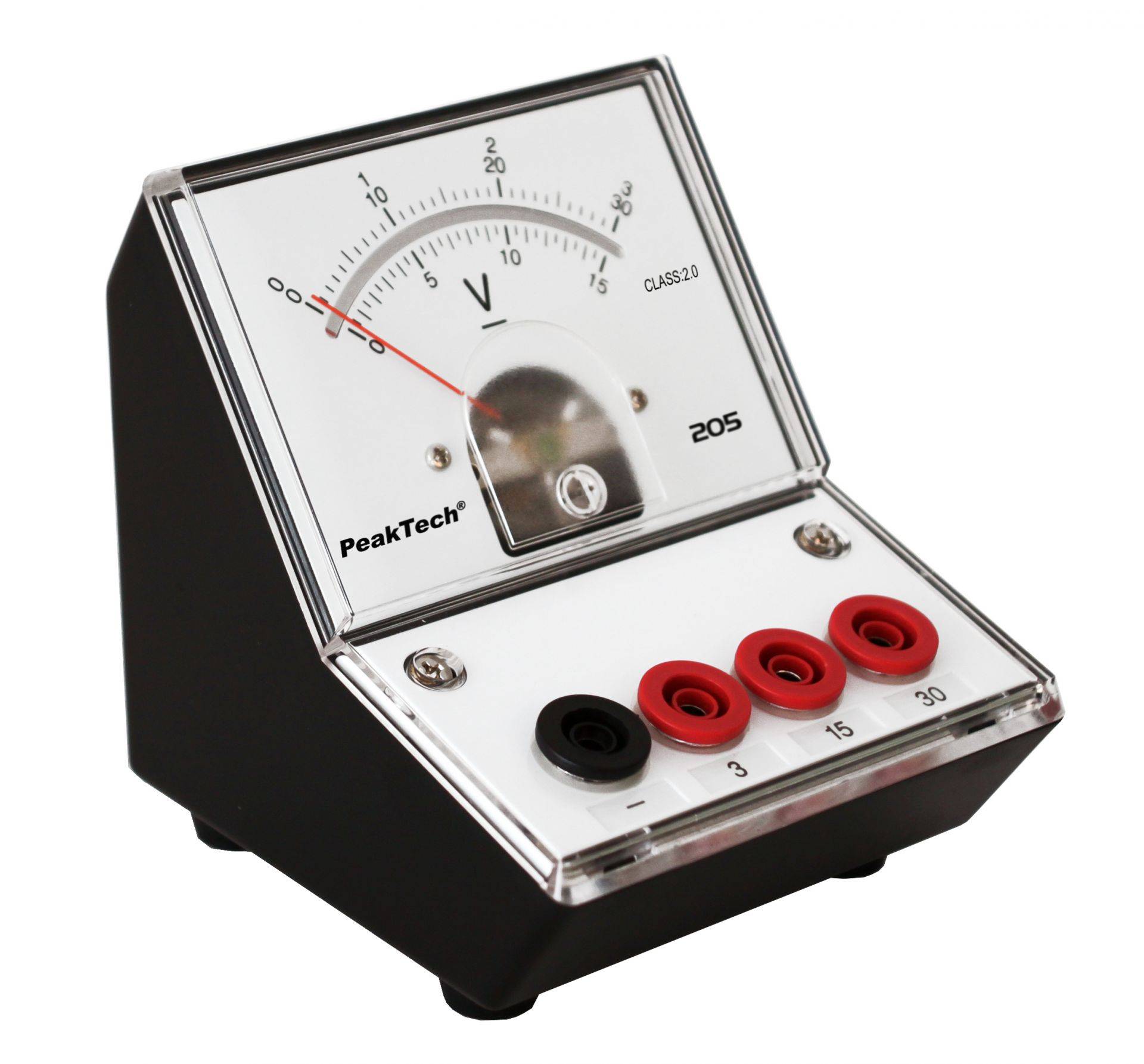 PeakTech P 205-06 – Analog-Voltmeter 0 - 3 V - 15 V - 30 V DC (ED-205 3/30V)-1