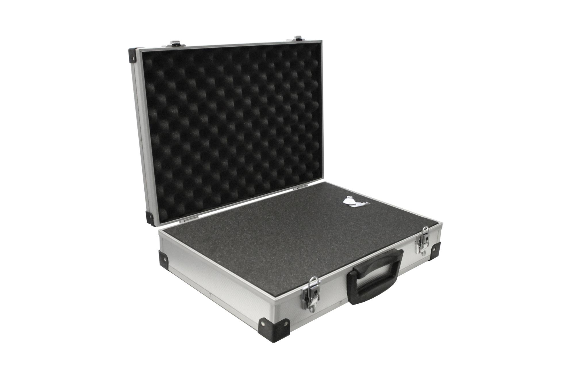PeakTech P 7265 – Aluminium Tragekoffer mit Würfelschaum ~ 390 x 280 x 100 mm ~ Farbe: Silber-0