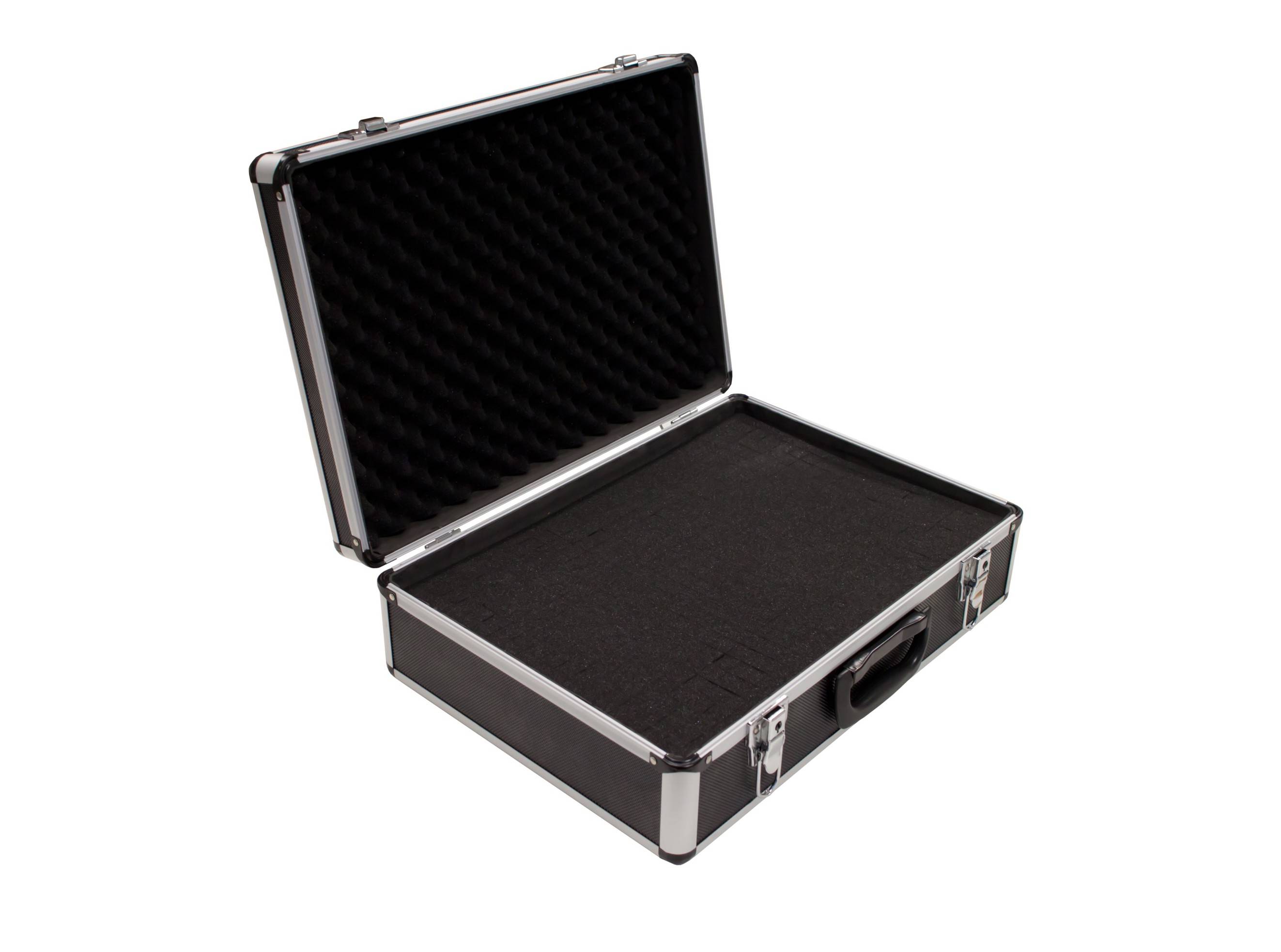 PeakTech P 7310 – Aluminium Tragekoffer mit Würfelschaum ~ 460 x 330 x 150 mm ~ Farbe: Schwarz-0