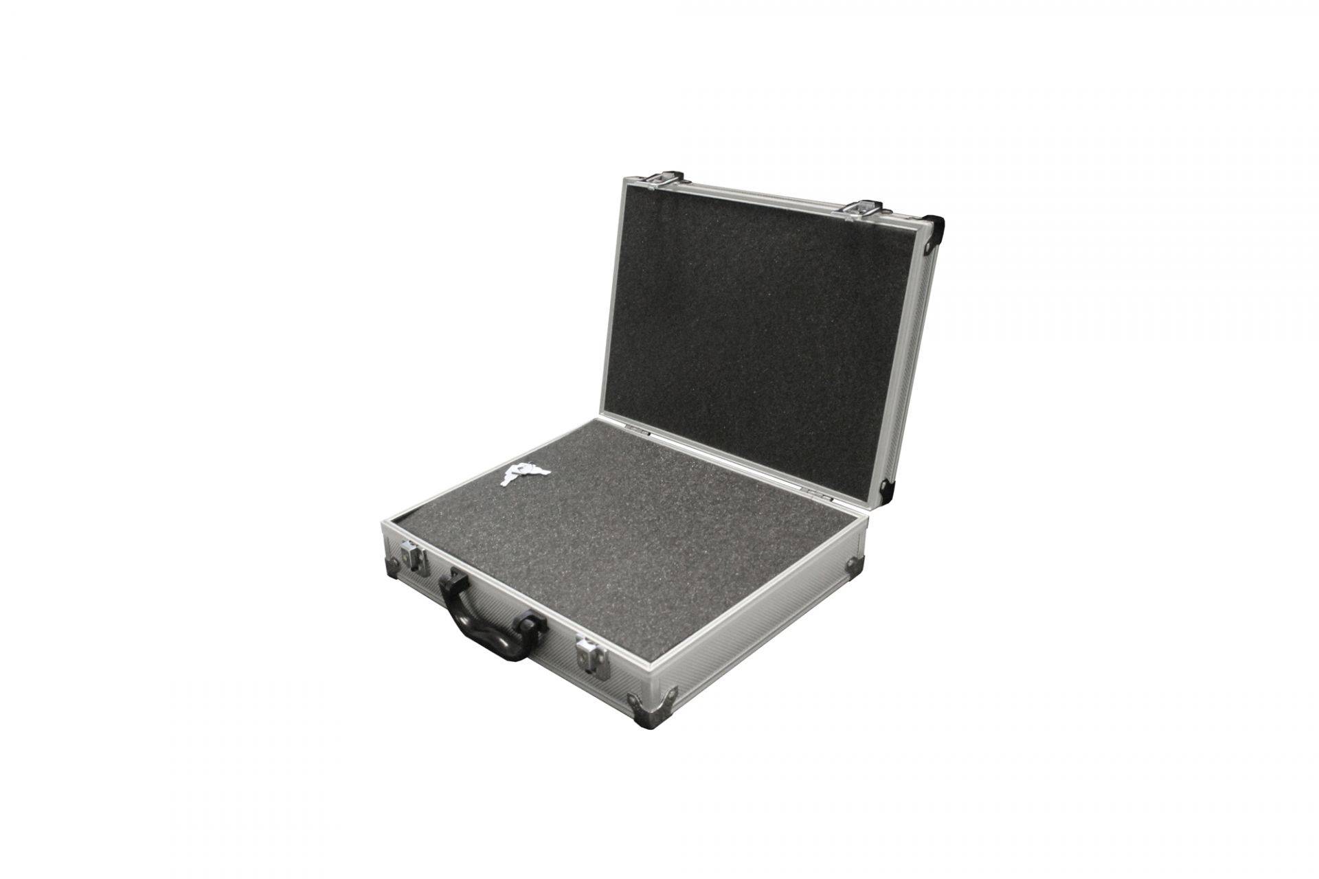 PeakTech P 7255 – Aluminium Tragekoffer mit Würfelschaum ~ 295 x 195 x 70 mm ~ Farbe: Silber-1
