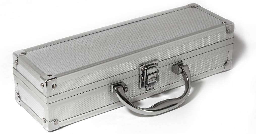 PeakTech P 7250 – Aluminium Tragekoffer mit Würfelschaum ~ 298 x 90 x 70 mm ~ Farbe: Silber-0