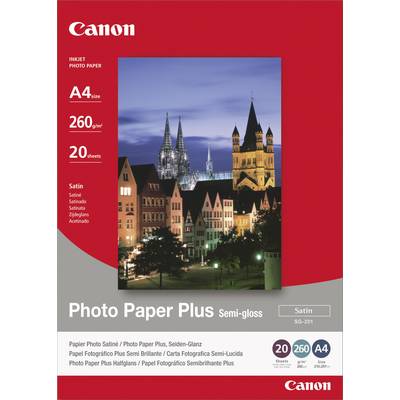 Canon Photo Paper Plus Semi-gloss SG-201 1686B021 Fotopapier DIN A4 260 g/m² 20 Blatt Seidenglänzend