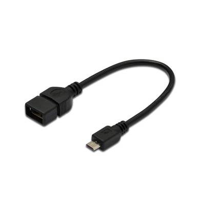 DIGITUS USB 2.0 Kabel, micro USB B Stecker - USB A Kupplung
