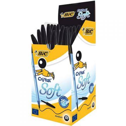 BIC Kugelschreiber Cristal Soft, Strichfarbe: schwarz (5103499)-1