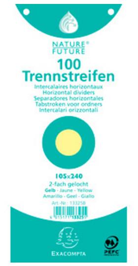 EXACOMPTA Trennstreifen Premium, 105 x 240 mm, gelb-1