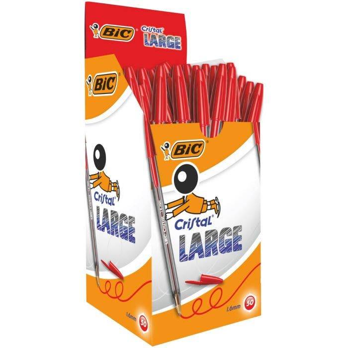 BIC Kugelschreiber Cristal Large, Strichfarbe: rot-1