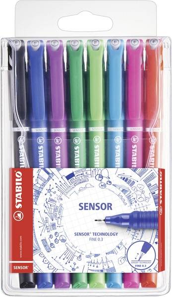 STABILO Fineliner SENSOR fein, 8er Kunststoffetui-1
