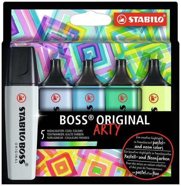 STABILO Textmarker BOSS ORIGINAL, 5er Kartonetui ARTY-1