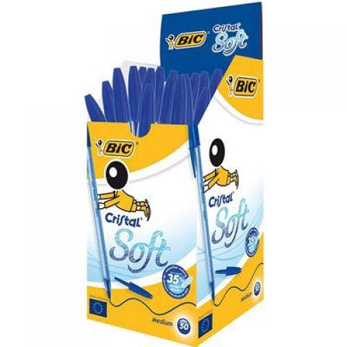 BIC Kugelschreiber Cristal Soft, Strichfarbe: blau (5103498)-1