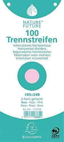 EXACOMPTA Trennstreifen Premium, 105 x 240 mm, rosa-2