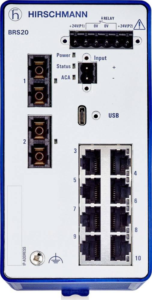 Hirschmann INET Ind.Ethernet Switch BRS20-8TX/2FX-0