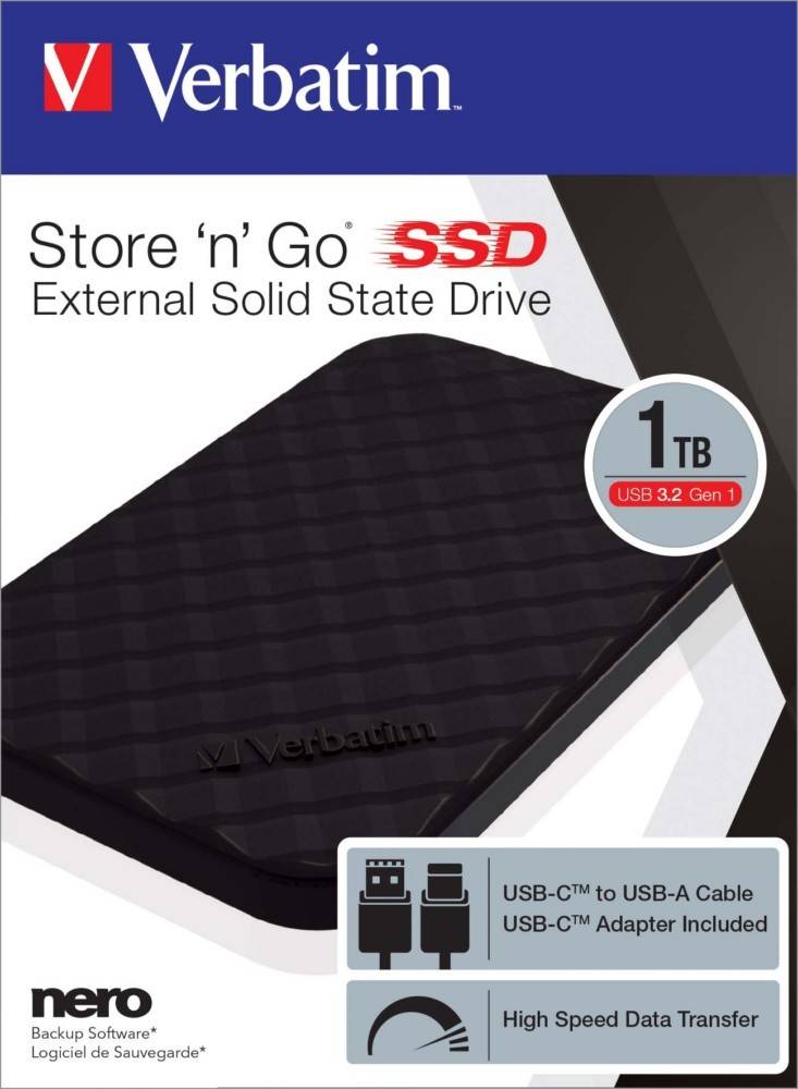 4 Stk. Verbatim SSD 1TB USB 3.2 Typ A-C 53230-0