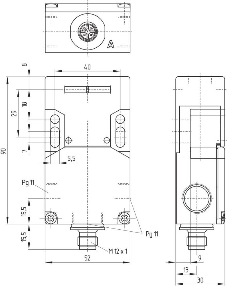 Schmersal AZ 16-02ZVRK-ST Sicherheitsschalter mit getrenntem Betätiger , P/N: 101143125-4