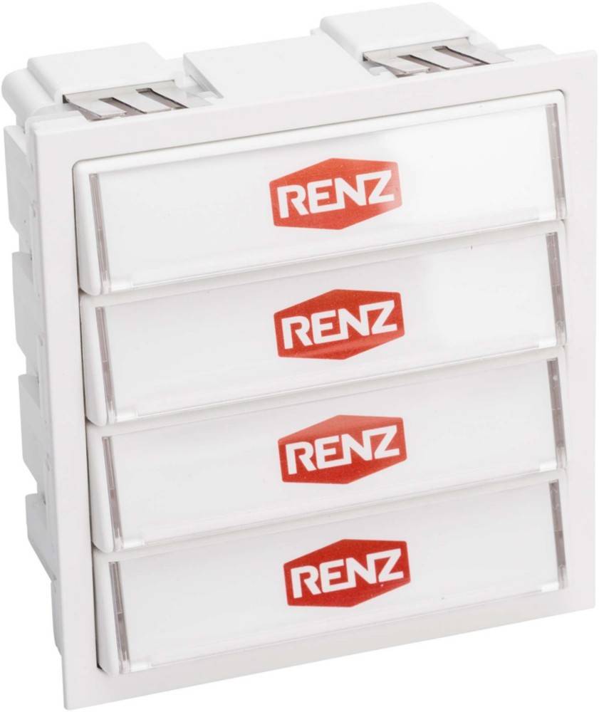 Renz Metallwaren. Klingelmodul mit 4 Klingeltaster 97-9-85272 ws-3