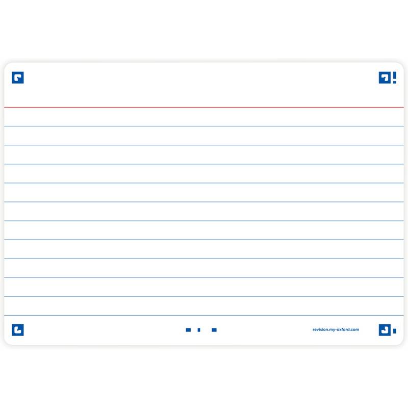 Oxford Karteikarten "Flash 2.0", 105 x 148 mm, liniert, weiß-0